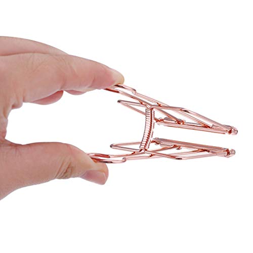 15 Metal Binder Clips and 65 Cute Paper Clips Assorted Sized, Rose Gold Smooth Stainless Wire Clips for Office School Supplies by DeedyGo - Thumbnail 2