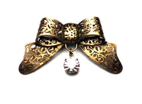 PILGRIM 318-005 Brosche, vergoldet, kristall