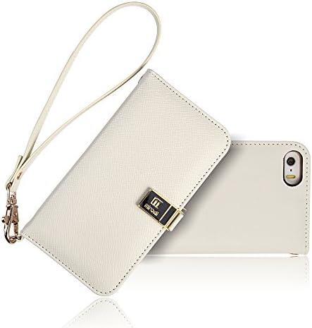 iPhone 6S 6 Case, Miroddi [Luxury Cell Phone case] Premium PU Leather Case All-Powerful Cover for Apple iPhone 6/6S With Card Hold (Off-white)