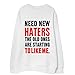 Honey GD Women Unisex Letter Printed Long Sleeve Shirt