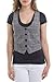 Ragstock Women's Grey Plaid Button Up Vest Top, Small
