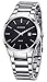 Voeons Silver Steel Band Watches for Men Classic Stainless Steel Watch Casual Business Quartz Analog Wrist Watch with Calendar