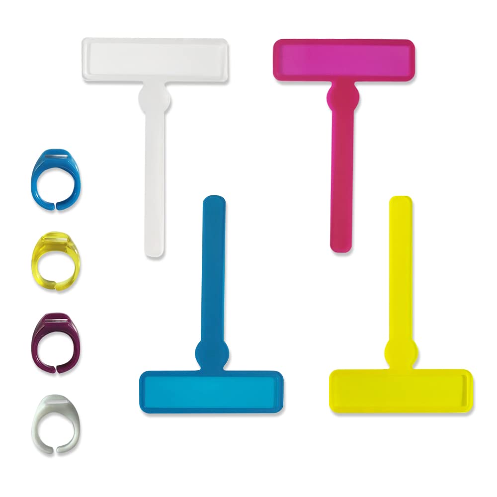 8 Pieces Finger Focus Highlighter, Guided Reading Strips Clear, Dyslexia Readers Tools, Colored Reading Trackers for ADHD Adults Teens Students, Classroom, Home School Supplies (A)