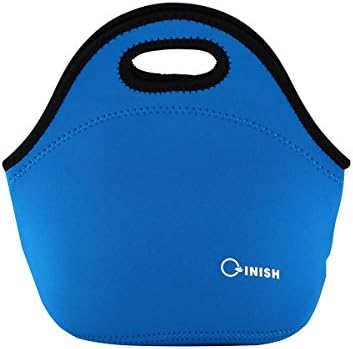 QINISH Neoprene Insulated Lunch bags Reusable Lunch Tote Boxes for Women Men Adults Kids(Blue)