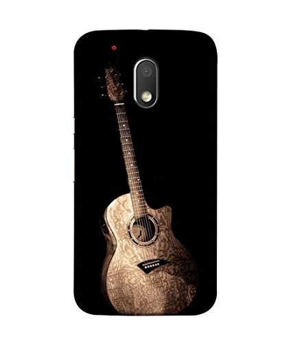 PrintVisa Standing Guitar for Music Lovers 3D Hard Polycarbonate Designer Back Case Cover for Moto G Play (4th Gen) :: M