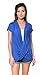 Free to Live Women's Lightweight Short Sleeve Criss Cross Pullover Nursing Top Royal Blue