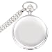 Powshop Classic Smooth Vintage Pocket Watch, Steel Men Pocket Watch with 14''Chain Powshop Classic Smooth Vintage Pocket Watch, Steel Men Pocket Watch with 14''Chain