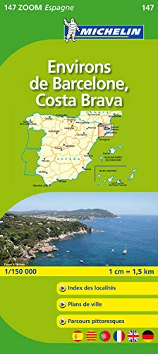 Environs de Barcelone, Costa Brava Map (147) by Michelin