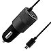 i-SUPERSIM USB Car Charger with Android Charging Line, Quick-Charging, QC 2.0 USB Port for iOS Android Mobile Devices, Black