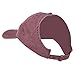 Ladies Washed Cotton Ponytail Cap - Maroon