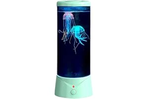 BiKiBao Jellyfish Lamp,Jellyfish Aquarium Tank Jellyfish Mood Light with Rainbow Changing Effect for Kids Adults Home Office Decor Table Lamp Gifts for Christmas (Mint Green)