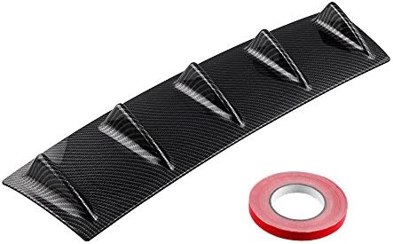 Oda Car Diffuser Fins Shark Style Universal Tail Bumper Rear Bumpers ABS Lip Diffuser Fin Gloss Black ABS