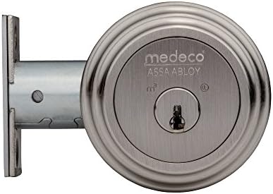 Medeco 11R502-26-1 Maxum Deadbolt, Single Cylinder, Satin Chrome Finish, 2-3/4" Backset, 1-1/8" Faceplate