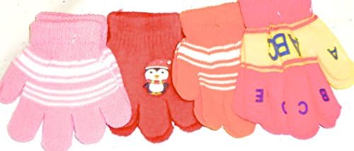 Glv382 Four Pairs Stretch Sona Magic Gloves for Ages 1-3 Years