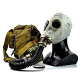 NKST Group Vintage Genuine Soviet Russian Gas mask GP-5 Post-Apocalyptic Cosplay Costume (Large) Grey