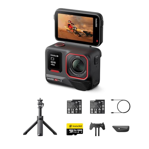 Insta360 Ace Pro 2 Auf Geht's-Bundle - 8K wasserdichte Actionkamera mit Leica entwickelt, 1/1,3" Sensor, Dual-KI-Chip-System, führende Schwachlichtlei