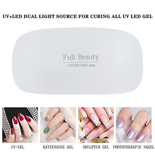 Nail Dryer, UV LED Lamp for Gel Nails, with 2 Timers 45s, 60s Settings, Foldable Professional Nail Dryer Gel Polish Light, Nail Polish Curing Gel LED Dryer
