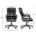 YAMASORO Leather Office Chair High Back Computer Gaming Desk Chair Executive Ergonomic Lumbar Support Black