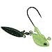 QualyQualy Glow Fishing Jigs with Spoons Spinner Willow Blades 3.5g/0.12oz 7g/0.24oz 10g/0.35oz 14g/0.49oz Glow Lead Fish Jig Heads Fishing Hooks Saltwater Freshwater 10Pcs