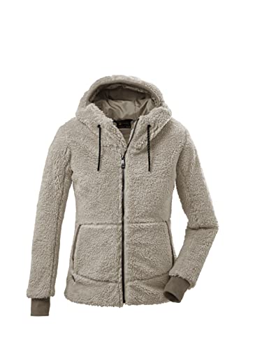 G.I.G.A. DX Women's Veste polaire teddy coupe-vent décontractée avec capuche GW 70 WMN KNTFLC JCKT, beige clair, 48, 39288-000