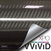 VVIVID Epoxy High Gloss Black Carbon Fibre Vinyl Automotive Wrap Film DIY Easy to Install No Mess (4ft x 5ft)