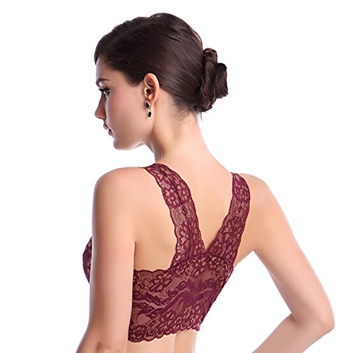 Adeliber-Womens-Fitness-Bra-lace-no-Trace-no-Steel-Ring-Gathered-Sports-Yoga-Underwear