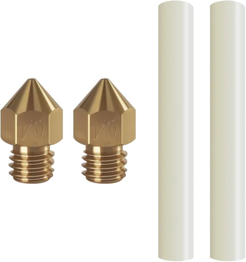 QIDI TECH 0.4mm M6 Brass Extruder Nozzles w/ PTFE Tube for X-CF Pro i-Fast 3D