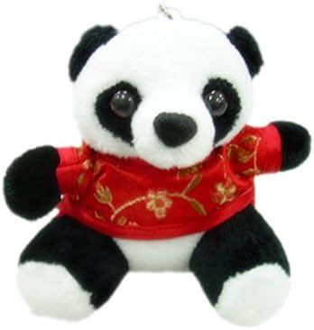 Plush Oriental Panda Kissing Keychain