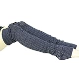 VonFon Womens Knee High Leg Warmers Dark grey