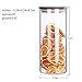 KKC Borosilicate Glass Canister with Airtight Lid,Cereal and Overnight Oats Container Jar, Glass Nuts Storage Container,Tall Candy Jar with Wood Lid,Wooden Lid Jar,Sealed Glass Cannister,47 Floz