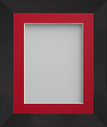 Frame Company Carlton Range 10X8-Inch Black Picture Photo Frame with Red Mount For Image Size 8X6-Inch