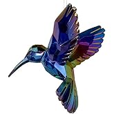 Iridescent Hummingbird Acrylic Ornament Purple