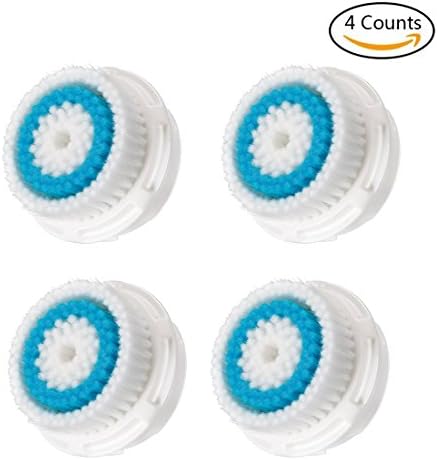 4-Count Deep Pore Cleanse Replacement Brush Head for Facial Cleanser | Compatible with Mia, Mia2, Mia3 (Aria), Mia Fit, Alpha Fit, Smart Profile, PLUS, PRO