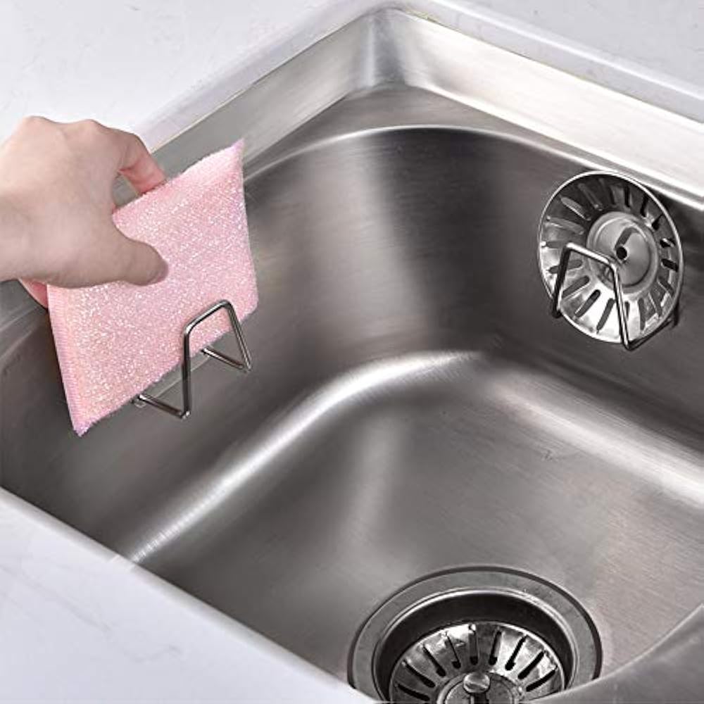 Adhesive Sponge Holder Sink Caddy For Kitchen Accessories SUS304
