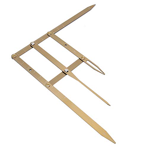 Tattoo Eyebrow Ruler, Microblading DIY Ruler Calipers Microblading Supplies Shaper Ruler Golden Ratio Makeup Symmetrical Tool Accessory(Gold)
