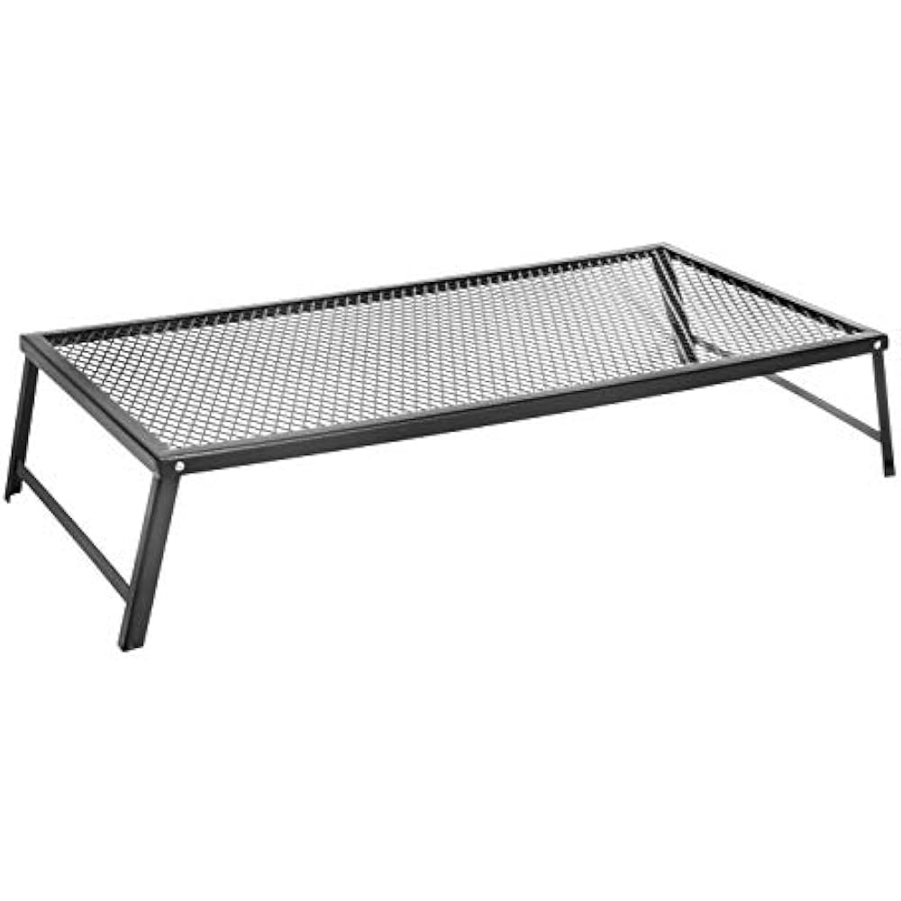 Portable Campfire Grill Stand Folding Legs, 35 X 18 In, Use Over Open