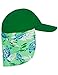 Tuga Boys Flap Sun Hat (UPF 50+), Moss, Large
