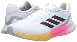 adidas Men's Run Falcon 5 Sneaker, White/Aurora
