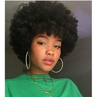 Short afro wigs for black women Clearance
