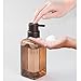 InterDesign Casilla Glass Foaming Soap Dispenser Pump for Kitchen, Bathroom Countertop and Vanities - Sand/Bronze