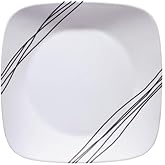 Corelle Simple Sketch Dinner Plate, 10-1/4-Inch, Square