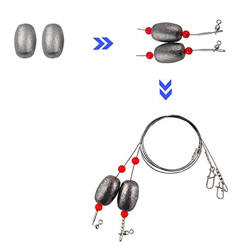 Fishing Egg Sinker Weights Kit, 42pcs Saltwater Fishing Weights