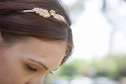 Gold Leaf Crystal Bridal Headband Wedding Hair Accessories,Greek Goddess Gold Leaf flower Swarovski Rhinestones headpiece