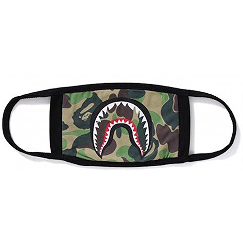 2 Pack Camping First Aid Kits Bape Black Black Shark Face Mask