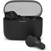 PHILIPS T2000 True Wireless Bluetooth Earbuds - 14 Hours Play Time, Natural Sound, Clear Calls, Dynamic Bass, IPX4 Water Resistant, Black