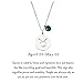 KUIYAI Stainless Steel Zodiac Sign and Birthstone Charm Necklace Bracelet (May-Taurus necklace)