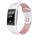 Fitbit Charge 2 Bands Sport Silicone, Swees Replacement Breathable Sport Bands Small & Large (5.7