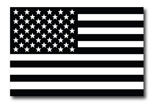 Black and White American Flag Magnet 4x6 Decal Heavy Duty for Car Truck SUV - in Support of Our Firefighters and Local Fire Departments