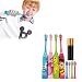 Yirind Kids Cute Cartoon Soft Ultrasonic Electric Toothbrush,With 2 x Toothbrush Heads