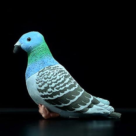 Amazon Co Jp かわいい野生の鳩ぬいぐるみシミュレーションカワラバト人形超かわいいコロンバ鳩人形小さな手紙鳩 7 4インチ ホーム キッチン